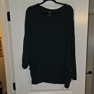 Maurices 24/7 Dark Green Long Sleeve Dollman Top 3XL